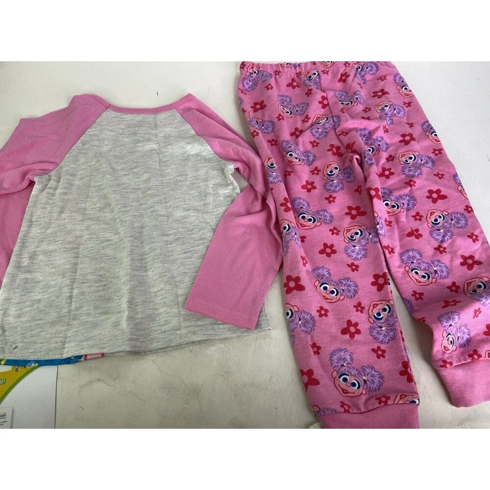 Sesame Street Abby Cadabby 2 Piece Long Sleeve Top Pants Outfit Set Girls 3T